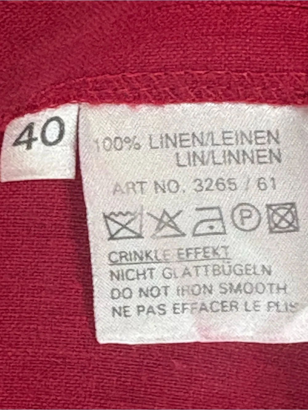 Vintage di Bari wrap skirt 100% linen, made in Italy Burgundy Size 40(M) - Picture 9 of 12